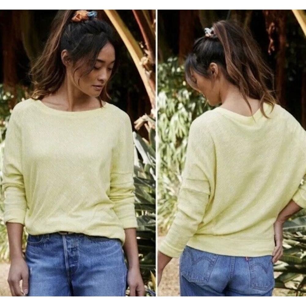 Anthropologie Damiana Pullover SIze: Small Color: Lime/Yellow